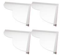 FRCOLOR 4 Pièces Pare-éclaboussures de Baignoire Acrylique Auto-adhésif Étanche avec Silicone Protection Anti-éclaboussures Facile à Installer pour Salle de Bain