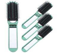 FRCOLOR 4 Pièces peigne pliant pour homme brosse à cheveux pliante portable brosse peigne portative nappe hair charms hair toppers peigne pliable portable petit peigne pliant abdos Green