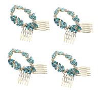FRCOLOR 4 Pièces Pièce Strass Chaîne Peigne À Cheveux Peignes À Cheveux Décoratifs Accessoires De x En Strass Épingle À x En Épingles À x De Fête Fourchettes À
