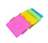 FRCOLOR 4 Pièces Planche à Clous Géométrique pour Apprentissage des Mathématiques Primaires Outil Éducatif Simple pour Kit Géométrique Initiation Pédagogique Couleur