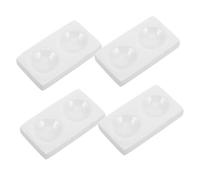 FRCOLOR 4 Pièces Plaques de Réaction Céramique pour Laboratoire Assiettes à Cavités pour Analyse Échantillons Comparaison de Couleurs Plats de Test pour Expériences Chimiques