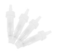 FRCOLOR 4 Pièces Pompe Distributeur de Savonnette Portable en Plastique Blanc Verrouillage Sécurisé, Compatible Huile et Après-shampoing pour Salles de Bain et Buanderies