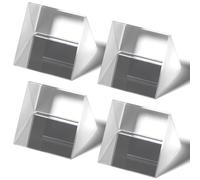 FRCOLOR 4 Pièces Prisme en Cristal pour Enseignement et Recherche Performance Optique Précise et Design Compact, pour Expériences Scientifiques et Photographie