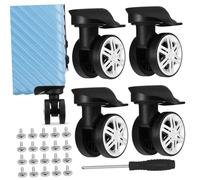 FRCOLOR 4 Pièces Roues de Remplacement pour Valise avec Double Rangée Rotation Installation Facile Roues Pivotantes Silencieuses pour Bagages Robustes et Compatibles