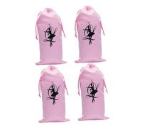 FRCOLOR 4 Pièces Sac De Chaussures De Danse pour Fille Pochette De Danse Pliable Satin Sac De Répétition pour Ballet Et Cours