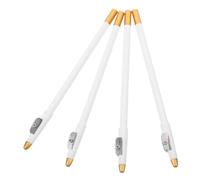 FRCOLOR 4 Pièces Set de Crayons pour Sourcils et Barbe Blancs Crayon Intégré Crayons pour Maquillage des Yeux Contour Précis et Résistant à Eau Adaptés à Types de Peau Outil pour Coiffage