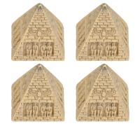 FRCOLOR 4 Pièces Statuette Pyramidale Miniature, Style Égyptien Ancien | Détails Réalistes, Finition Naturelle et Texture Fine, pour Dioramas de Sable, Maisons Miniatures et Jardins