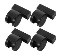 FRCOLOR 4 Pièces Support pour Jardinière à roulettes en PP Noir, Chariot Mobile pour Pots de Fleurs, Compatible avec Bacs à Fleurs et Jardinières, pour Balcon et Jardin