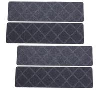 FRCOLOR 4 Pièces Tapis Antidérapant pour Escaliers en Polyester Surface Délicate et Simple, Réduit Le Bruit et Offre Une Sécurité Maximale Marches D'escalier
