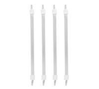 FRCOLOR 4 Pièces Tube Chauffant en Quartz Blanc pour Poêle Électrique Montée Rapide en Température et Performance Stable, Insert de Four pour Réunions Hivernales à Domicile