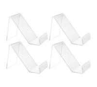 FRCOLOR 4 Présentoirs pour Téléphone Portable en Acrylique Transparent, Support de Bureau Léger, Multifonction pour Affichage et Organisation, Adapté pour Smartphone, Usage en Boutique