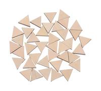 FRCOLOR 40 Pièces de Triangles en Bois Brut Non Finition 30 Mm - Kit de Loisirs Créatifs pour Mosaïque, Déco Bois et Projets de Bricolage Intérieur Bureau Commerce