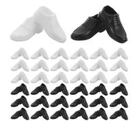 FRCOLOR 40 Pièces Mini Doll Shoes for Boy Dolls Plastic Miniature Boots for Tiny House Decoration Easy Mini Shoes