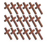 FRCOLOR 40 Pièces Pendentif Croix en Bois Mini pour Créations Artistiques Style Rustique, Aspect Unique, pour Décorations Saisonnières et Projets Créatifs DIY