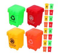 FRCOLOR 40pièces Mini Poubelle De Table Petite Poubelle pour Jeux Imitation Bacs De Tri par Couleur Jouet De Recyclage Accessoires pour Camion-Poubelle Pot à Crayons Léger Et Sûr