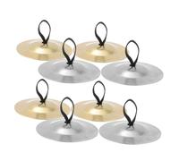 FRCOLOR 4paire Cymbales à Doigts Pour Adultes Laiton Mini Cymbales à Main Accessoires De Danse Pour Ventre Instrument De Percussion Musical