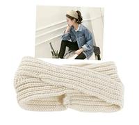 FRCOLOR 4pièces Bandeaux Cheveux Hiver Lot Épissure Croisée Pour Femmes Filles Noir Beige Camel Gris Serre-tête