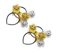 FRCOLOR 4pièces Bandeaux de Nouvel An avec Guirlandes et Paillettes Accessoires de Coiffure Festifs pour Femmes Ensemble pour Fêtes de Fin Année