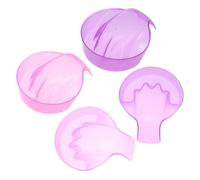 FRCOLOR 4pièces Bol De Trempage Pour Transparent De Roses Violets Pour Manucure Et Retrait De Accessoire Pratique Pour Soins Et Nail Art