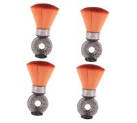 FRCOLOR 4pièces Brosse à Cheveux Barbe Pour Brosse Entretien Pour Salon De Coiffure Brossette Nettoyante Pour Cheveux Et Poils Pinceau De Rasage Et Entretien Avec Poignée Confortable