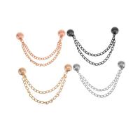 FRCOLOR 4pièces Clips Magnétiques Pour Vêtements Avec Chaîne Ajustement De Maintien De Ourlet Manches Pour Divers Types De Vêtements