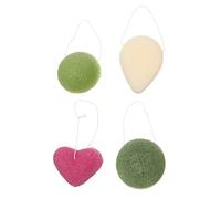 FRCOLOR 4pièces Éponge à Maquillage Exfoliante Pour Visage Éponge Démaquillante Nettoyante Lot Pour Voyage