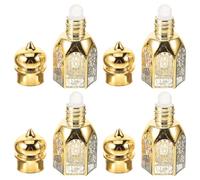 FRCOLOR 4pièces Flacons de Parfum Vintage Bouteilles Rechargeables pour Parfum et Huiles Essentielles Fiole de Voyage Portable avec Bille Pratique et Étanche Style Plusieurs styles