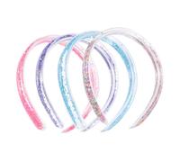 FRCOLOR 4pièces Glitter Sequin Headband Set for Little Girls Sparkly Hair Accessories and
