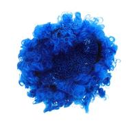FRCOLOR 4pièces Perruque Afro Bou Bleue Style Clown Lot pour Déguisement Soirée Disco Années Carnaval Halloween