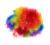 FRCOLOR 4pièces Perruque de Clown Afro Bouclée Courte pour Fête Carnaval Anné Halloween Accessoire Déguisement