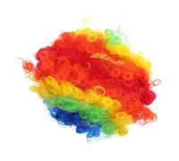 FRCOLOR 4pièces Perruque Disco Bou Années Coiffe de Clown Drôle pour Déguisement Accessoire Festif pour Soirée Halloween et Carnaval