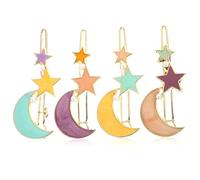 FRCOLOR 4pièces Pinces à Cheveux Colorées Pour Filles Accessoires De Coiffure Élégants Rose Jaune Vert Ornements Capillaires Doux Et Pour École Occasions Spéciales