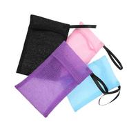 FRCOLOR 4pièces Pochette De De Rangement Pour Barres De Accessoires De Bain Pratiques Pour Exfoliation Et Nettoyage