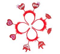 FRCOLOR 4pièces Serre-tête Cœur Décoratif Pour Fête Lot De Accessoires Cheveux Cœur Saint-valentin Mariage