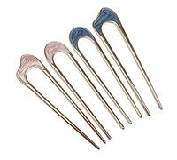 FRCOLOR 4pièces U-shaped Metal Hair Elegant Hair Sticks for Bun Styles Modern for Women and Girls
