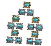 FRCOLOR 5 Ensembles Boucle De Châle Turquoise Foulard Boucle D'anneau D'écharpe Clip Écharpe Pour Femme Clips D'écharpe Écharpe Broche Boucle Pince Porte-écharpe Alliage 3 Pièces * 5