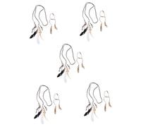 FRCOLOR 5 Ensembles Bracelet Bandeau Plume fiesta party gala bandeaux de paon bandeau de mariée accessoires de cheveux indiens pour femmes bandeaux exquis pour fille la plume