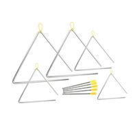 FRCOLOR 5 ensembles Triangle Percussion Iron Instruments With Strikers For Children Music Triangles Educational Percussion Toy For And Beginners