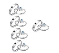 FRCOLOR 5 Paires bague couple anneau bijoux de bague de couple bijoux sonneries de es Sonnets de e pour les amoureux s de es assorties assortie alliage