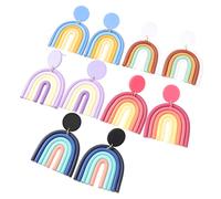 FRCOLOR 5 Paires Boucles Oreilles Douce Colorées Accessoires Colorés pour Oreilles Parfaits pour Toutes Occasions