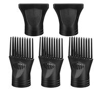FRCOLOR 5 Pièces Accessoires pour Sèche-cheveux Noir Embout 4-4,6cm et Peigne Portable pour Coiffage Professionnel en Voyage D'affaires