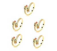 FRCOLOR 5 Pièces Anneau câlin bandes de mariage anneaux filles bagues pour filles câlin couple anneaux bande de mariage Love Jewelry bagues habillées pour femmes bijoux alliage Doré