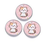 FRCOLOR 5 Pièces Boîte En Fer Pour Pinceaux De Maquillage Couler Élévateur Correcteur Nettoyeur Mini Transparent Dissolvant Serpillière Miroir Compact Éponge