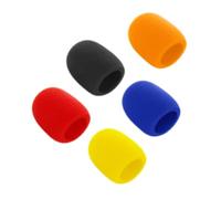 FRCOLOR 5 pièces Bonnettes Micro Mousse Colorées Protège Micro Portable Vent et pour Scène et Chant