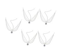 FRCOLOR 5 Pièces de hair charms hair toppers de front bandeau cheveux Tiare Accessoires pour cheveux en cristal bijoux de tête pour femmes