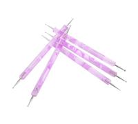 FRCOLOR 5 Pièces Ensemble D'ongles Outils Doubles Signe De Bouton Accessoires De Modifications Outils à Ongles Multifonctions Signe D'étiquette Violet,mauve Acier Inoxydable