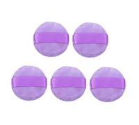 FRCOLOR 5 Pièces Houppette à Poudre Houppette à Poudre Récipient à Poudre Bouffée De Puissance Houppette Triangulaire De Maquillage Ronds De Coton Pur Coton Violet