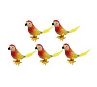 FRCOLOR 5 pièces Jouets à Remonter Perroquet Sautillant pour Garçon Fille Jouets Horloge Animaux Colorés et Sécurisés pour Garçons et Filles