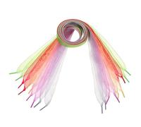 FRCOLOR 5 pièces Lot Lacets Rubans Organza Colorés pour Chaussures Sport et Casual Femme Fille Lacets Plats Satinés Élégants pour Sneakers et Baskets