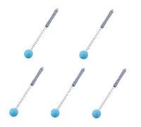 FRCOLOR 5 Pièces Masseur portatif masseur à six têtes massage shampoing antipelliculaire masseur main Masseur à main frapper des marteaux masseur de point d'acupuncture portable Métal Blue